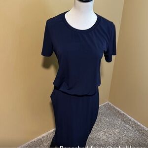 Brigitte Brianna Dress Sexy Modest Dress L navy